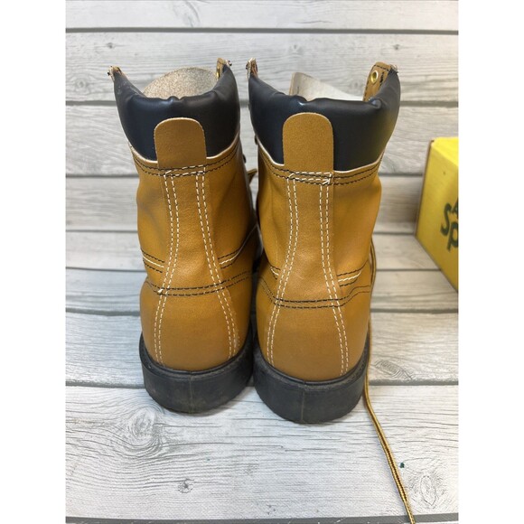 American sportsman Boots Mens Size 10 Vintage Brown Leather Lace Steel Toe Work - Picture 10 of 12